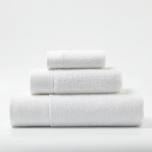 Load image into Gallery viewer, 100% cotton white gold satin towel